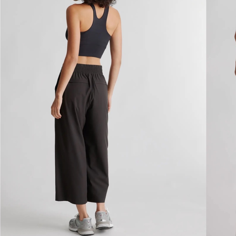 Black Wide Leg Performance Pants - Picture 3 of 5